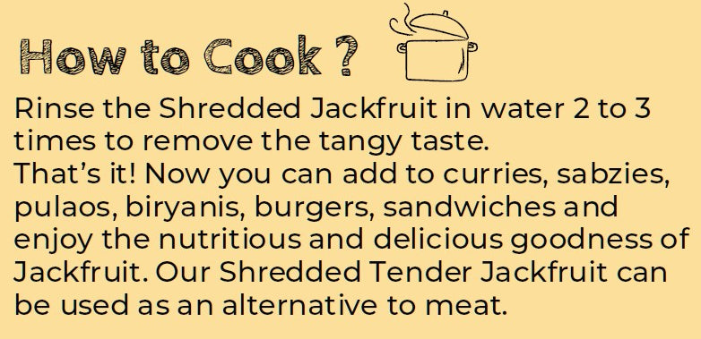 Nutrinat Tender Jackfruit | Ready to Cook | No Preservatives | Shredded 500gm