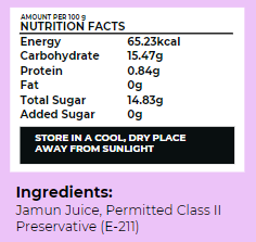 Nutrinat Jamun Juice, 500ml, No Added Sugar